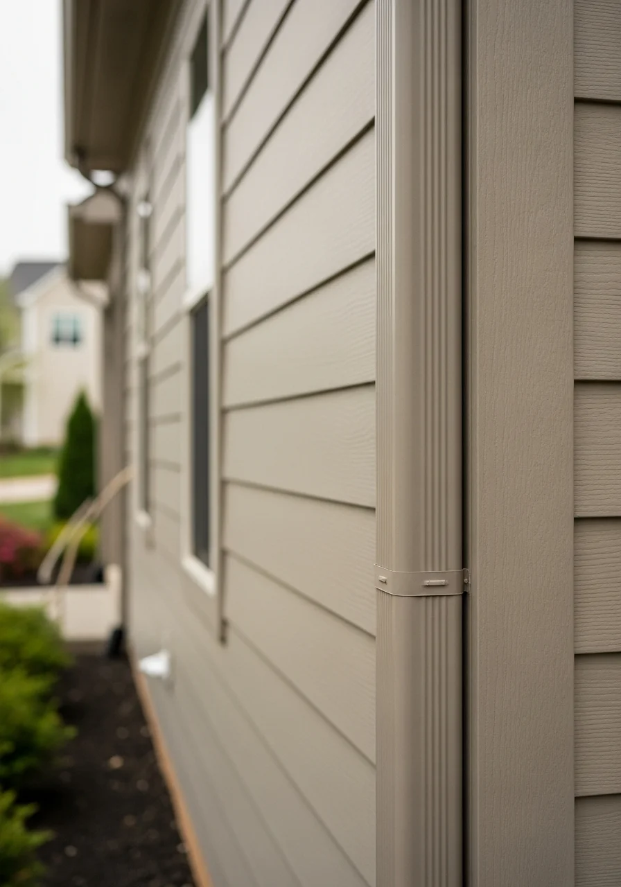 Detailed view of quality workmanship on an Ashburn home's exterior finish.
